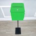 FixtureDisplays®Green Metal Donation Box Floor Stand Lobby Foyer Tithes & Offering Suggestion Collection Ballot Box 11065+10918-GREEN
